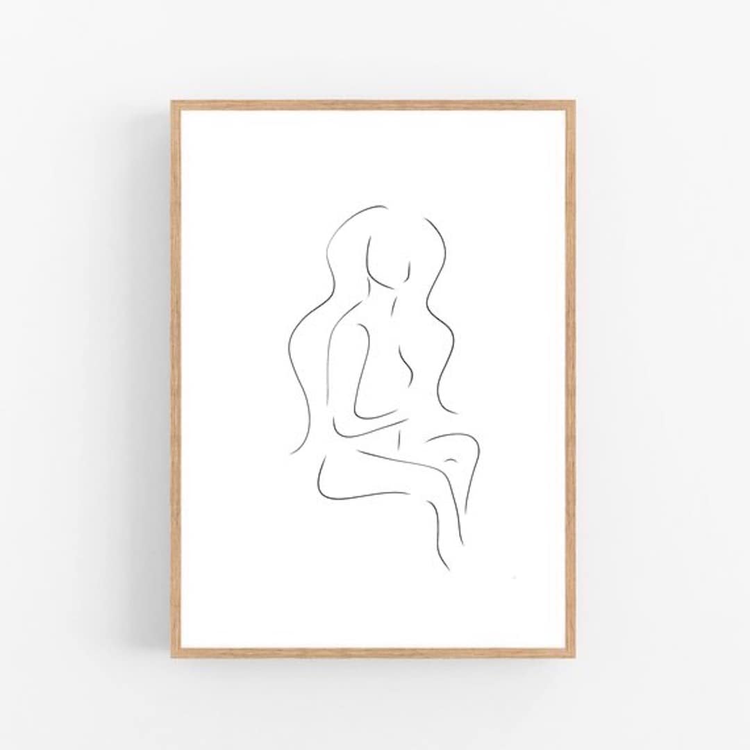 Woman Line Art, Woman Print, Abstract Women Wall Decor, Minimalist Art ...