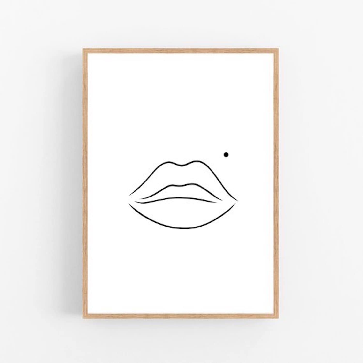 Beauty Obsessed Stylish Bathroom Decor Feminine Home Decor Lips Art Print