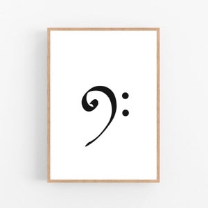 Bass line art, Bass print, Abstract music wall decor, Minimalist art, Modern decor, Bass wall art, Bass drawing, Bass clef, Music print