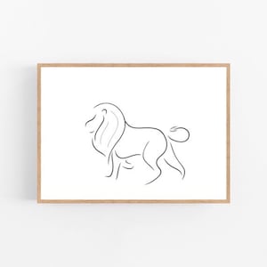 Löwe Linie Kunst, Löwe Druck, abstrakte Tier-Wand-Dekor, minimalistische Kunst, moderne Zimmer Dekor, Afrika druckbare Wandkunst, Safari, Zeichnung