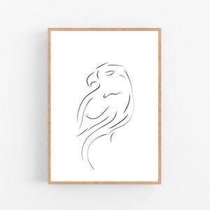 Hawk line art, Eagle print, Abstract bird wall decor, Minimalist art, Modern room decor, Birds printable wall art, Nature, Drawing