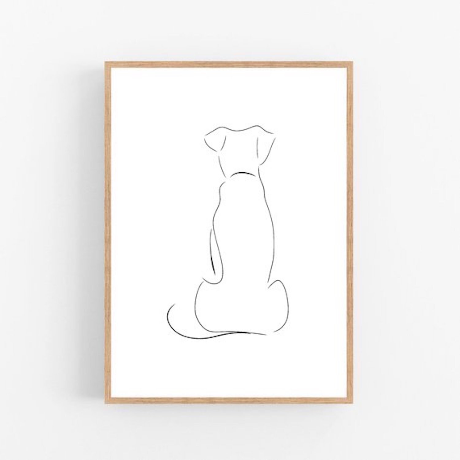 Dog Line Art Dog Print Abstract Pet Wall Decor Minimalist Art