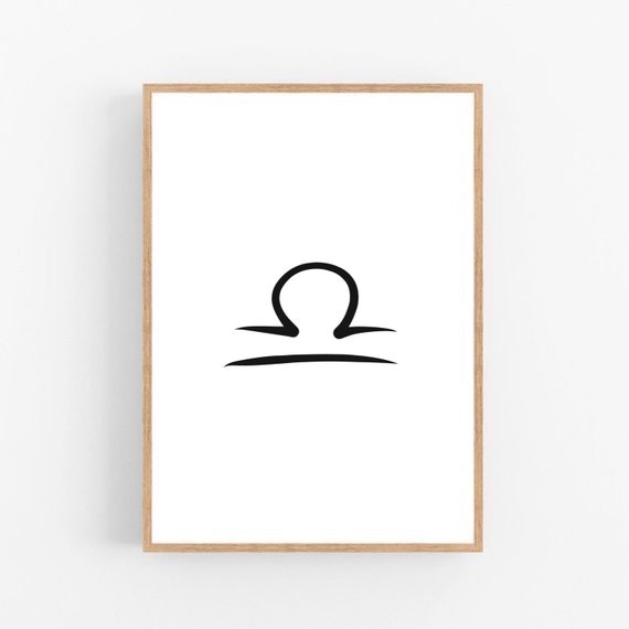 Libra wall art libra gifts Star sign print Astrology print Gift for