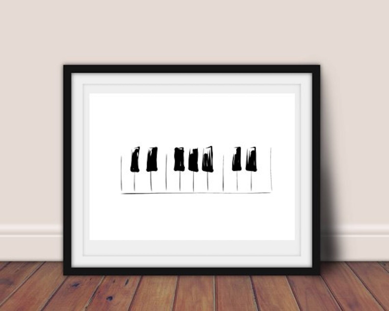 Keyboard Line Art Piano Print Abstract Piano Wall Decor Etsy UK