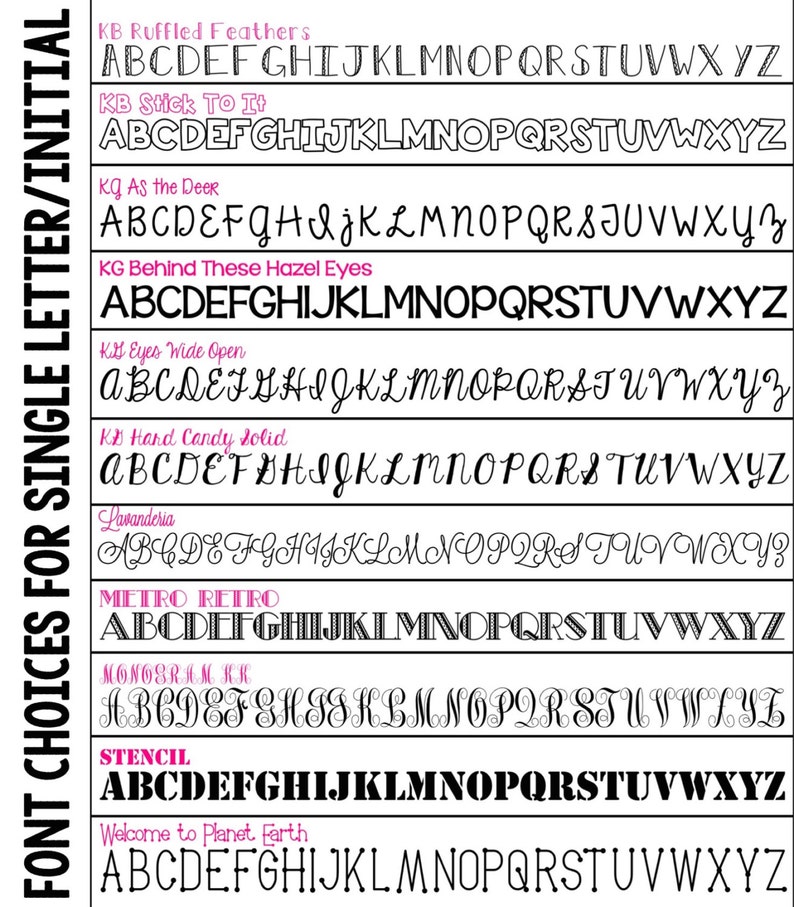 VINYL DECAL DIY Single Letter Monogram for Tumblers Etsy