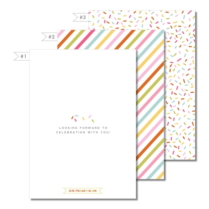 Digital or Printed Birthday Invitation Celebrate with Sprinkles Kid/'s Sprinkle Birthday Invitation Multicolor Sprinkle Birthday Invite
