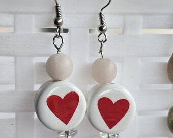 Happy Hearts Beaded Earrings