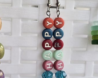 Happy Colorful Beaded Earrings