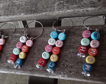 Wine Charms, Set of 6, Ladies Night, Gift for Her