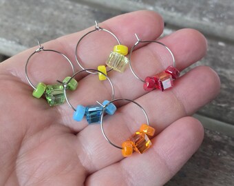 Colorful Beaded Wine Charms