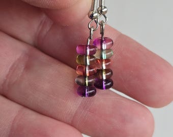 Colorful Small Beaded Earrings