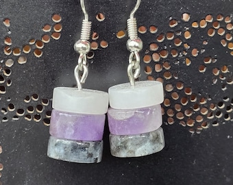 Gemstone Heishi Earrings
