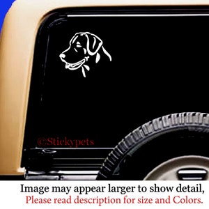 Labrador Retriever Lab Dog Head Decal Sticker  RV Truck Vinyl ~ Original Design #2