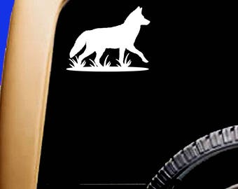 Coyote Dog Vinyl Car RV Truck Window Decal Sticker Original Design