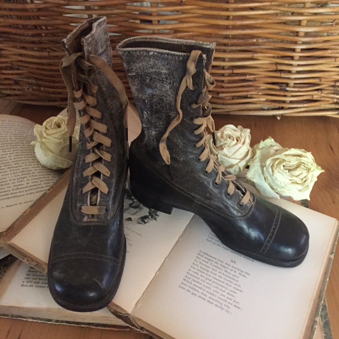 Edwardian Childs Shoes Antique Childs Boots Victorian Child Etsy