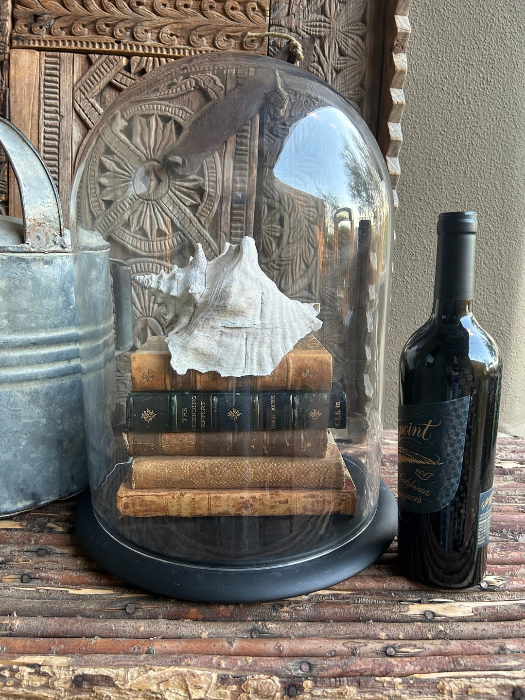 Glass Cloche, Very Large Cloche, Hand Blown Glass Cloche, Cloche With