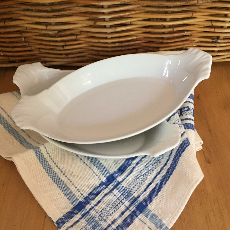 Apilco From France Pair Au Gratin Bakeware from France Oval Etsy