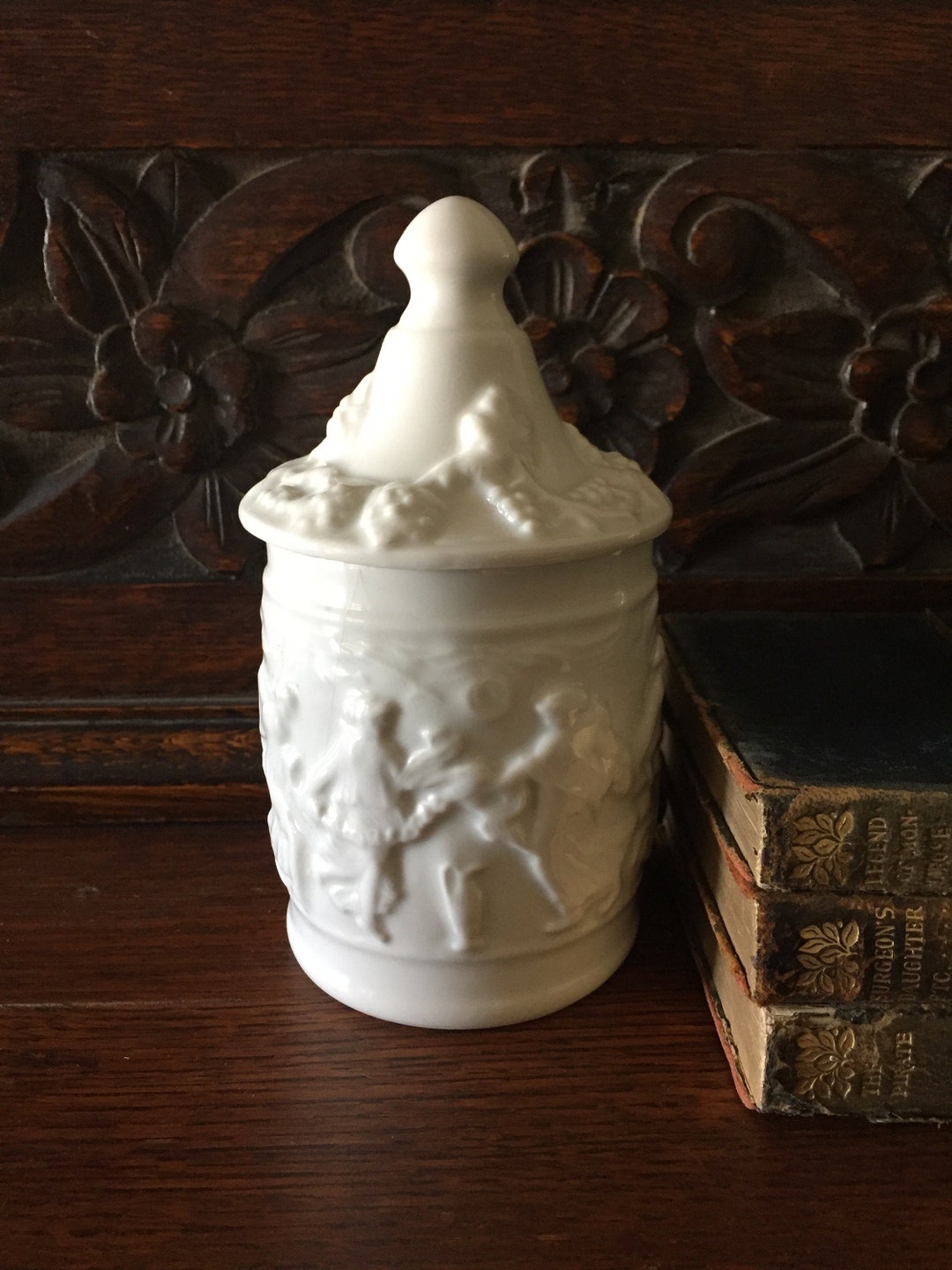 French Apothecary Jar, Limoges Apothecary Jar, French Porcelain