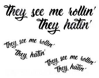 Sie sehen mich rollen SVG: Lustige Roboter-Sauger-Aufkleber (Digitaler Download)