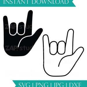 Ik hou van je Gebarentaal SVG, Ik hou van je handteken svg, Ik hou van je hand, Valentine svg, Valentine Sign Language, ASL I Love You png