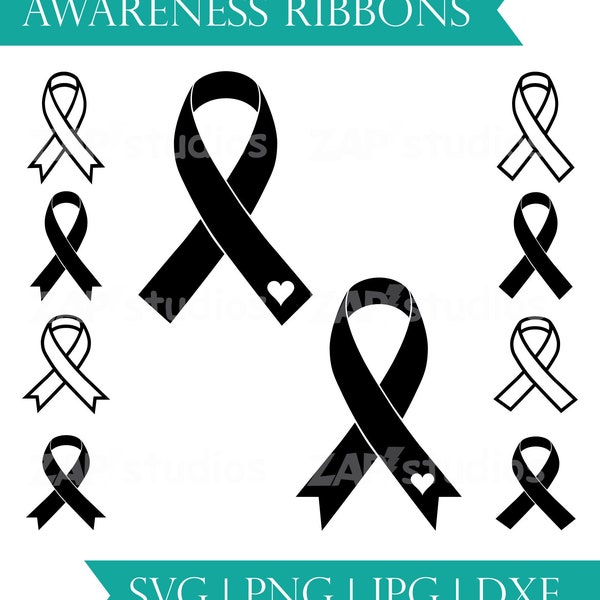 Awareness Ribbons svg, cancer ribbon clip art, ribbon svg, survivor ribbon, warrior ribbon svg, Awareness Ribbon svg bundle
