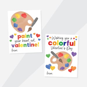 Bearbeitbare Kunst Valentinstag, druckbare Farbe Valentinstag, Valentinstag Börse im Klassenzimmer, bunte Valentinstag für Kinder, Valentinstag Karte Farbpalette