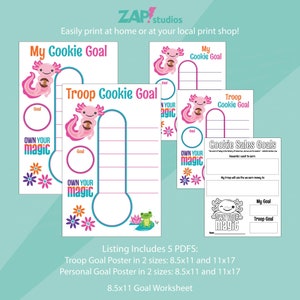 Printable Girl Scout Cookie Goal Poster, Girl Scout Cookies Goal ...