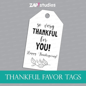 Thankful Favor Cards, Printable Thanksgiving Favor Cards, Thanksgiving Gift tag, Printable Thankful tags, Thankful For You