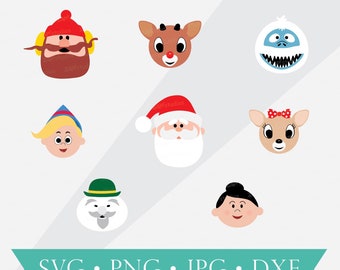 Rudolph the Red-Nosed Reindeer SVG Bundle: Classic Characters (Digital Download)