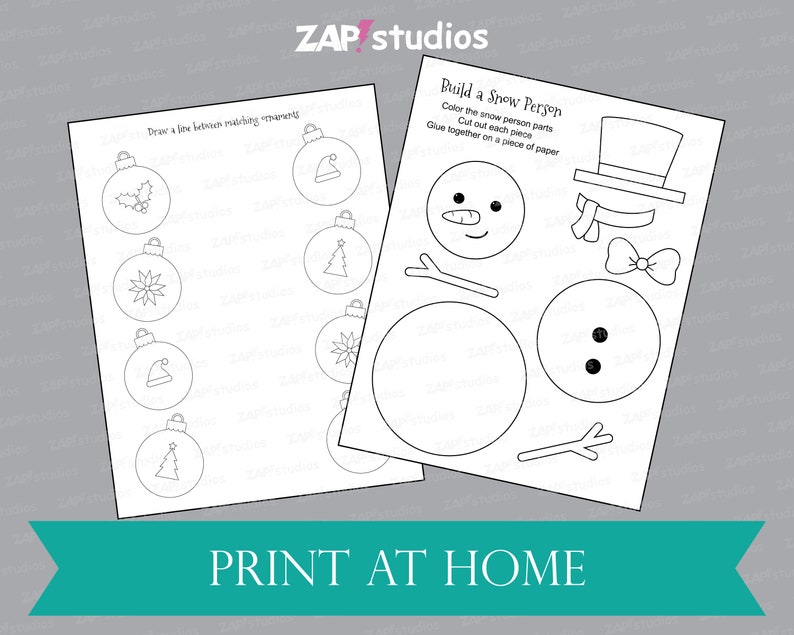 Printable Christmas Activities Kids Christmas Coloring Word - Etsy