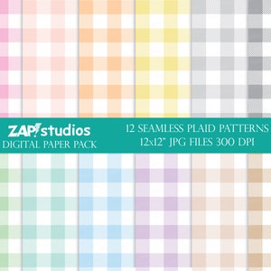 Pastel Buffalo Plaid Digital Paper, Seamless Buffalo Plaid Paper, Pastel Digital Paper, Buffalo Plaid Paper, Buffalo Plaid jpg, Sublimation