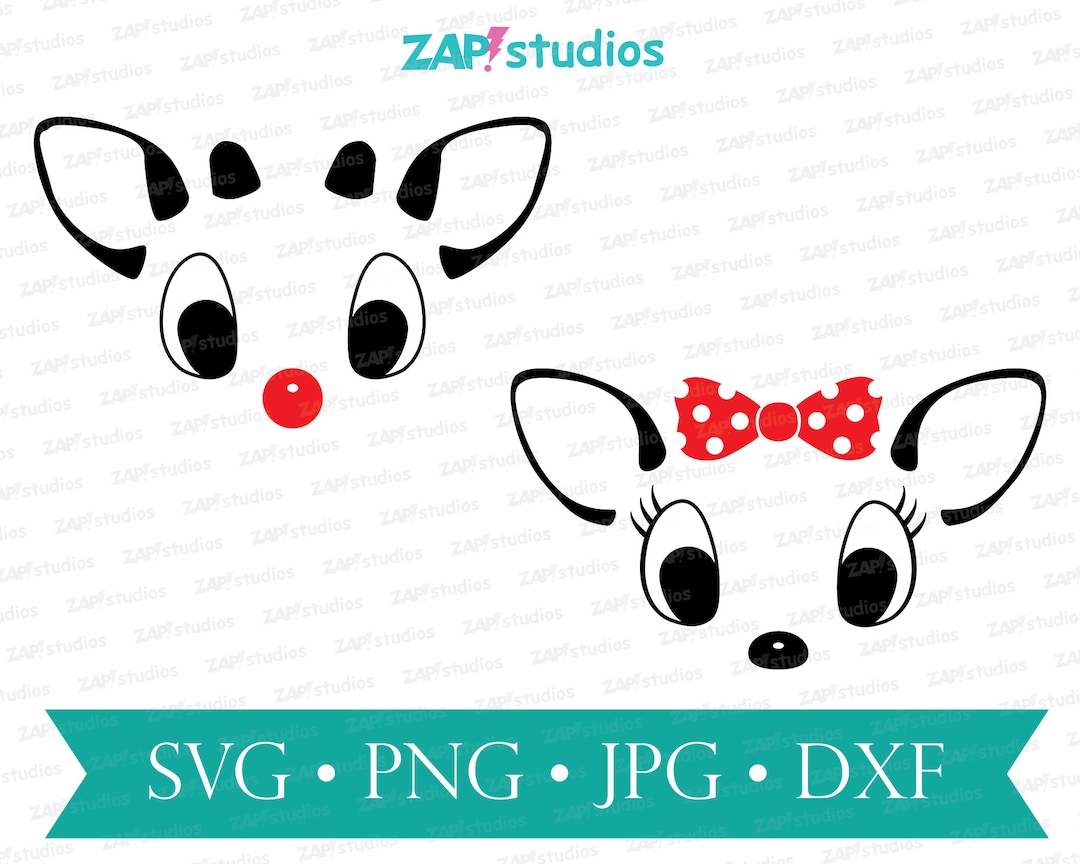 Rudolph the Red Nosed Reindeer Svg, Rudolph Face Png, Clarice Reindeer