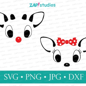 Rudolph the Red Nosed Reindeer svg, Rudolph face png, Clarice Reindeer svg, Rudolph jpg, reindeer decorations, Christmas Reindeer, crafts