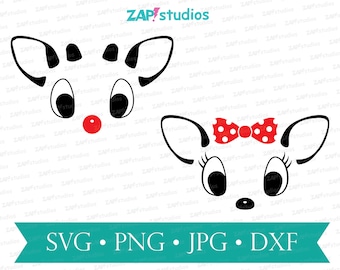 Rudolph the Red Nosed Reindeer svg, Rudolph face png, Clarice Reindeer svg, Rudolph jpg, reindeer decorations, Christmas Reindeer, crafts