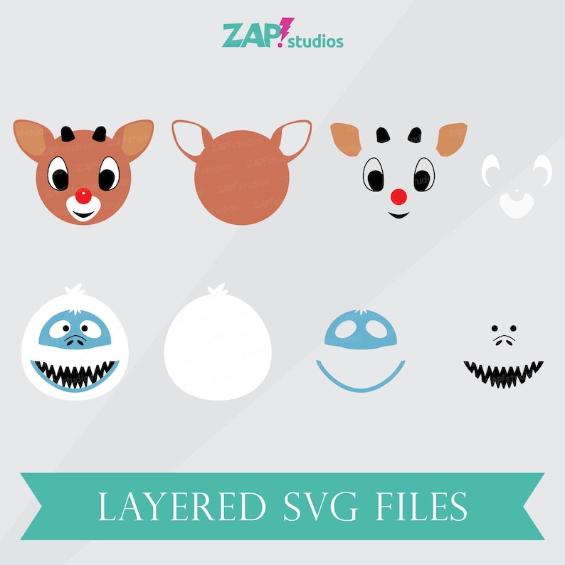 Distressed Rudolph Svg Rudolph the Red-nosed Reindeer SVG Bundle: Classic Characters (digital ...