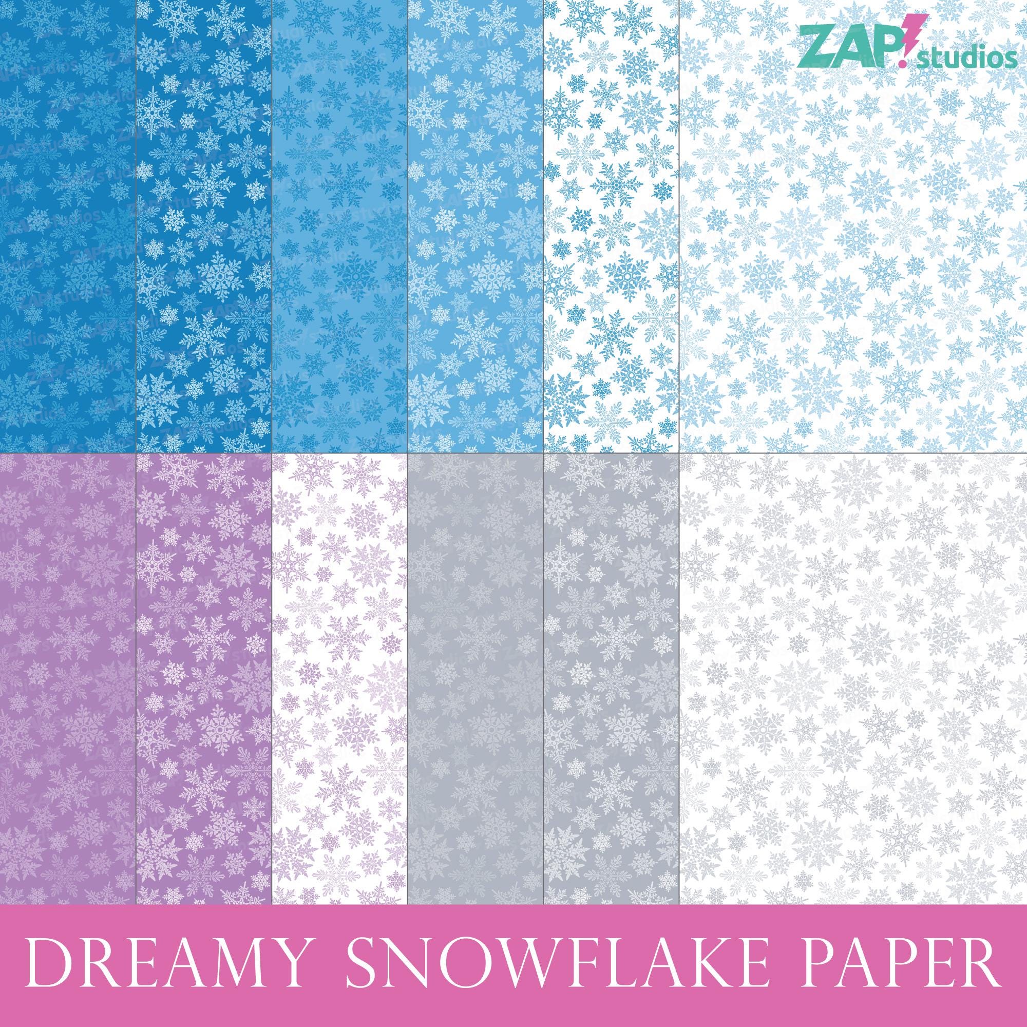Snowflake Digital Paper Pack, Winter Scrapbook (digital Download) - Etsy