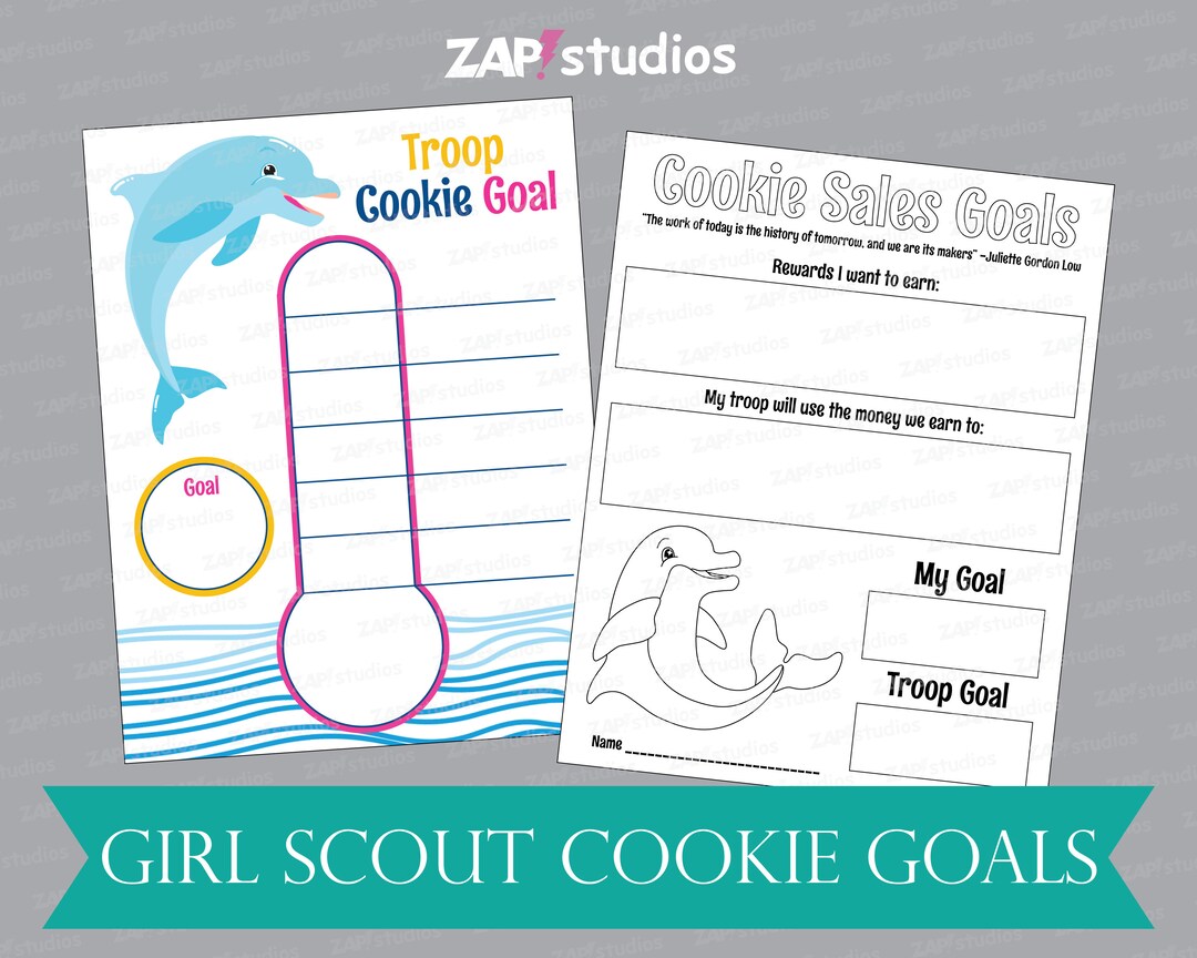 Printable Girl Scout Cookie Goal Poster Girl Scout Cookies - Etsy
