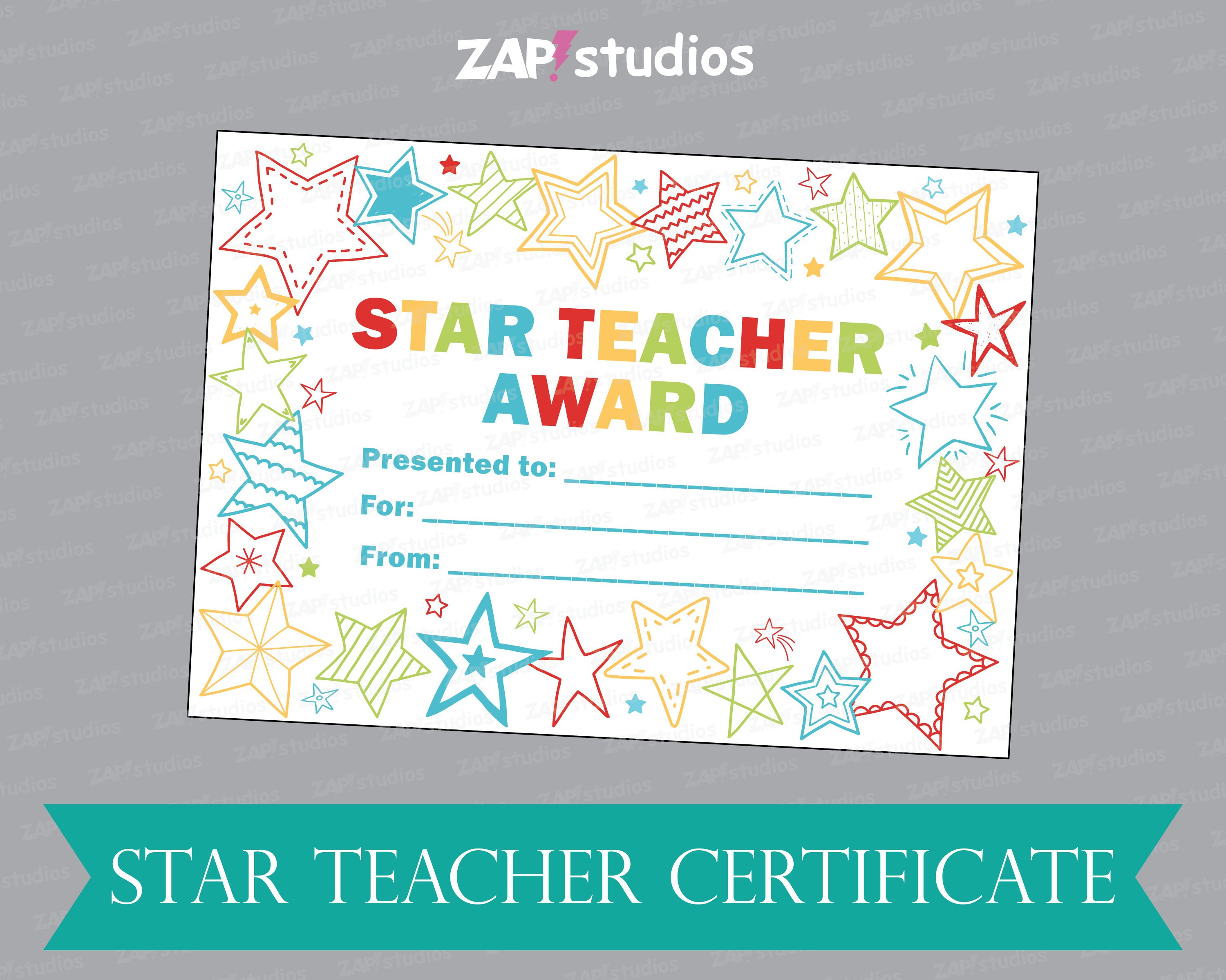 Printable Teacher Appreciation Star Teacher Award Teacher - Etsy