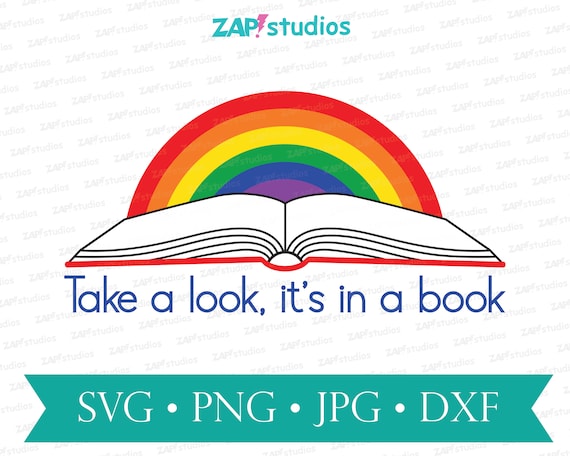 Reading Rainbow SVG: Open Book Clip Art (Digital Download)