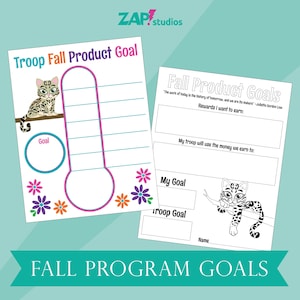 Printable Girl Scout Fall Product Goal Poster, Girl Scout Goal ...