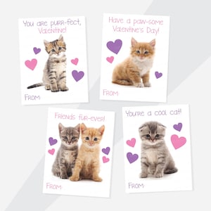 Saint-Valentin chaton, imprimable Saint-Valentin chat, Saint-Valentin pour la salle de classe, Saint-Valentin pour enfants, Saint-Valentin chaton, école, Saint-Valentin animal