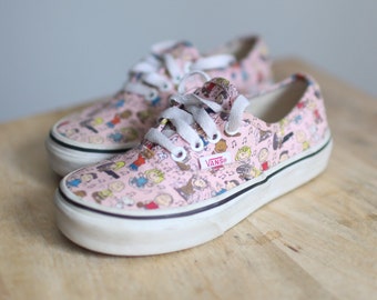 vintage peanus charlie brown pink vans kids 12