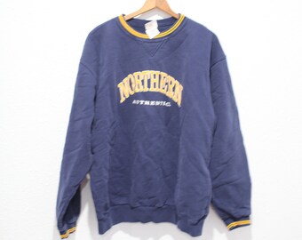 vintage  northern yellow  navy blue sweatshirt #0567