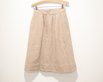 vintage tan  skirt w/ pockets 27 #0163