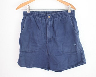 vintage 80s OP navy blue shorts 28 30 #027