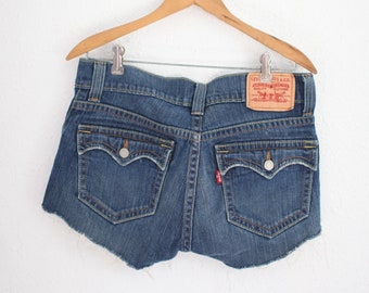 vintage y2k  levis low rise cut offs jean shorts 34 #0161