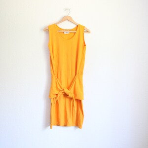 vintage 90s nordstrom brass plum  yellow wrap knotted jersey  jumper dress #0527