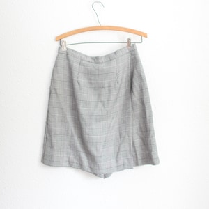 vintage 90s black & white houndstooth skorts skirt shorts 28 #0747