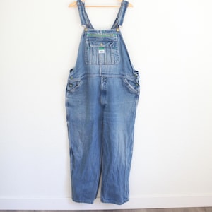 オーバーオール euro vintage 80s 90s Vintage Big Blue Denim Overalls: 70s 80s Retro Style (W28