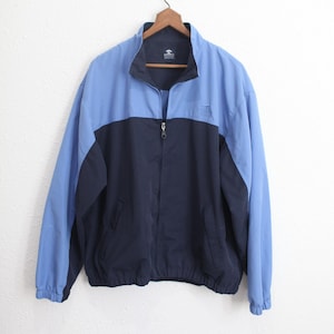 vintage 90s pebble beach golf blue country club jacket #0286